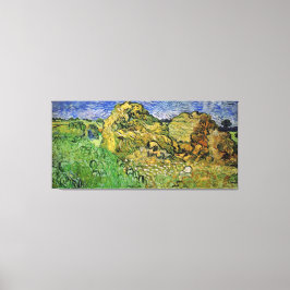 Weizenfelder mit Stacks, Vincent van Gogh. Geldbuß Leinwanddruck