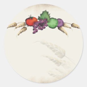 Weizenfrucht veg gemalt von meinem runder aufkleber