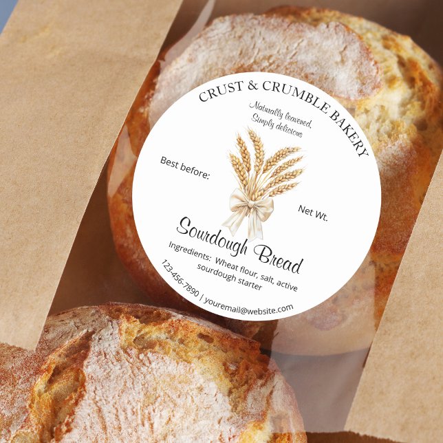 Weizengebäck Backzutaten Runder Aufkleber (Von Creator hochgeladen)