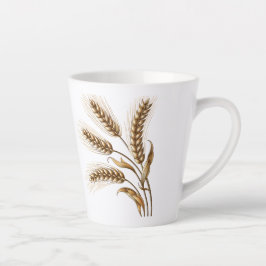 Weizenohren-Latte-Mug – Rustikale Farmhouse-Kaffee Milchtasse