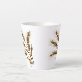 Weizenohren-Latte-Mug – Rustikale Farmhouse-Kaffee Milchtasse