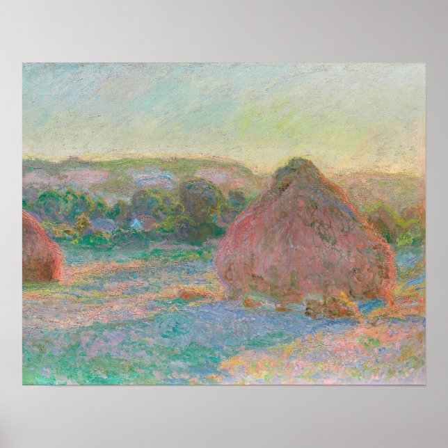 Weizenstapel, Ende des Sommers (1890-1891) Poster (Vorne)