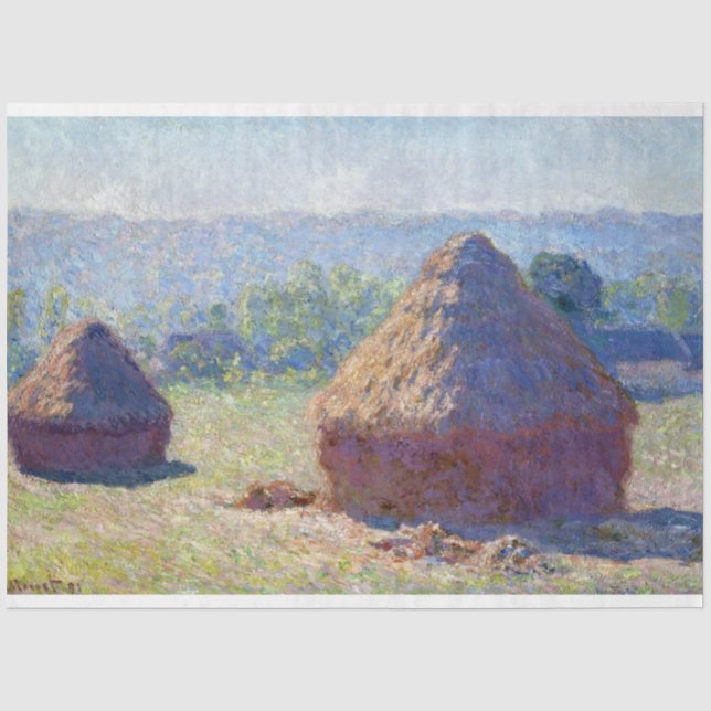 Weizenstapel (Ende Sommer), Monet Seidenpapier (Vorderseite)