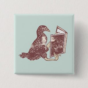 Weka Bird Lesen eines Buches Button