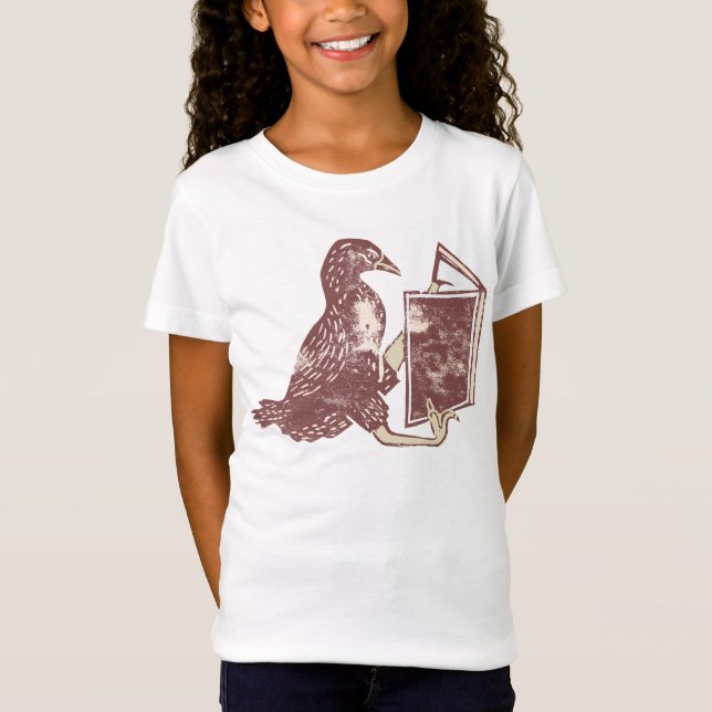 Weka Bird Lesen eines Buches T-Shirt (Vorderseite)