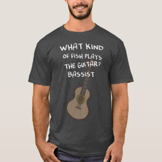 Welche Art von Fisch spielt Gitarre Bassist Premiu T-Shirt