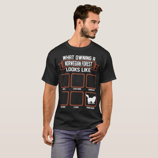 Welche besitzende norwegische Waldkatze wie T-Shirt (Vorne ganz)