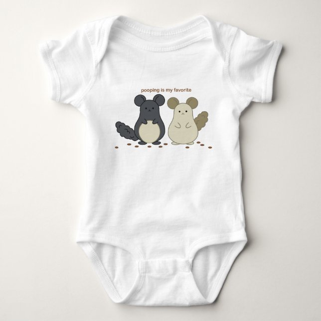 Welche Chinchillas Bestes tun: Bodysuit Baby Strampler (Vorderseite)