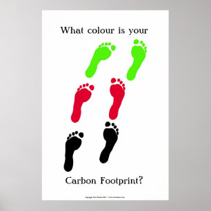 Welche Farbe ist Ihr Kohlenstoffabdruck? Poster