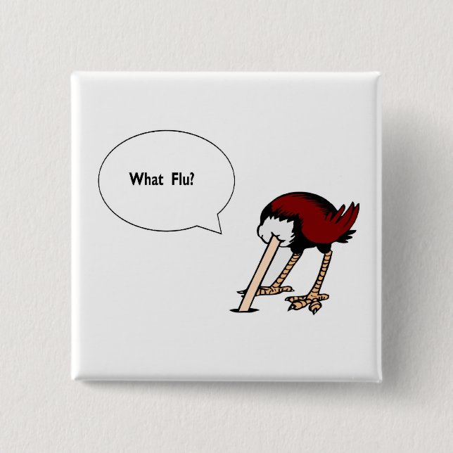 Welche Grippe? Button (Vorderseite)