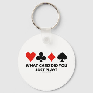 Welche Karte spielten Sie gerade? (Vier kardieren Schlüsselanhänger