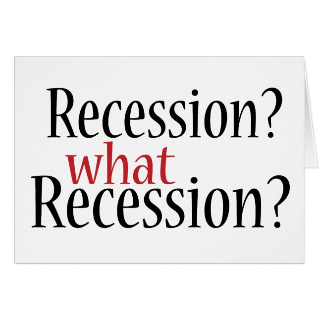 Welche Rezession? (Vorderseite (Horizontal))