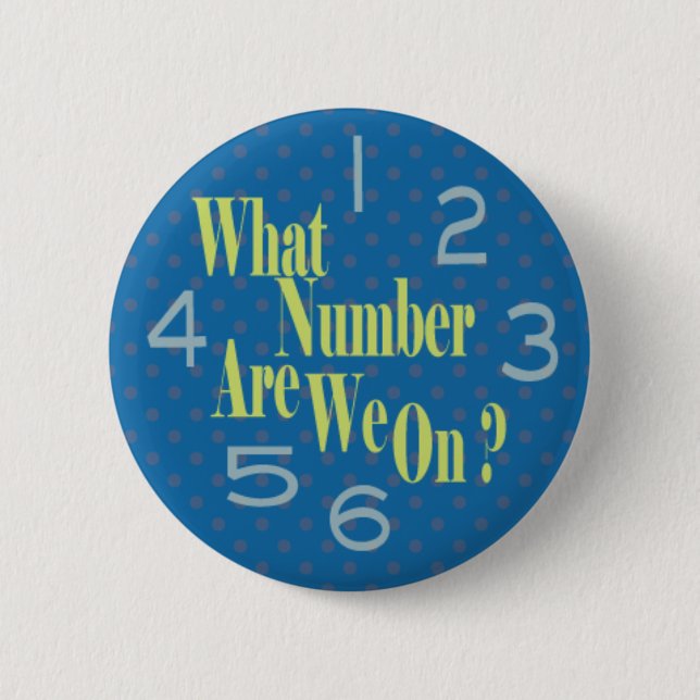 welche Zahl wir auf Blau mit Zahlen sind Button (Vorderseite)