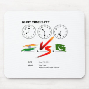 Welche Zeit ist Indien gegen Pakistan Cricket T20 Mousepad