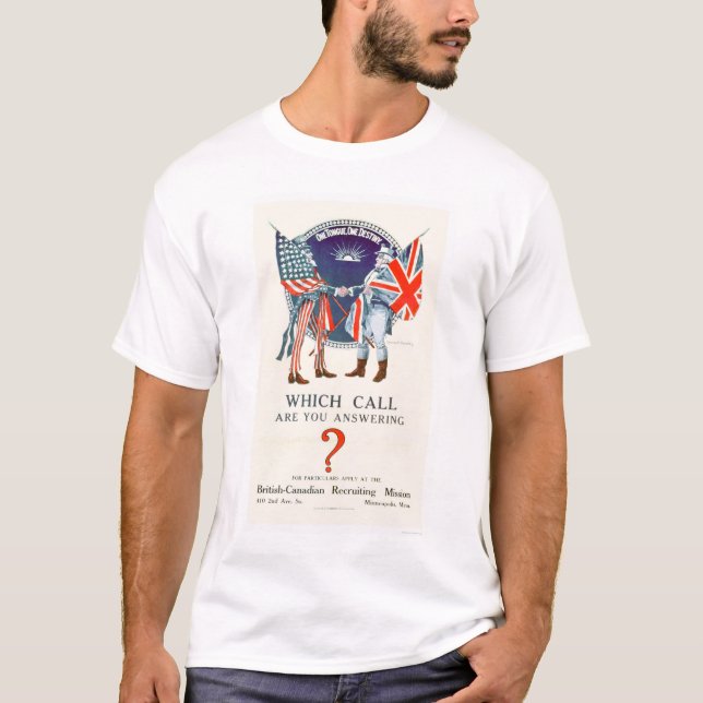 Welchen Anruf beantworten Sie? (US02110) T-Shirt (Vorderseite)