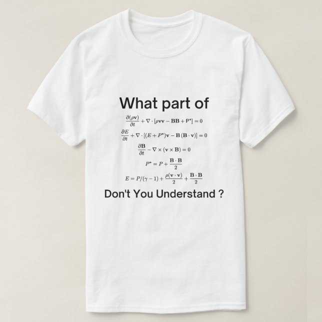 Welchen Teil dieser Differenzialgleichungen haben  T-Shirt (Design vorne)