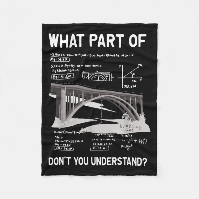 Welchen Teil von Don't You Understand Civil Struct Fleecedecke (Vorderseite)