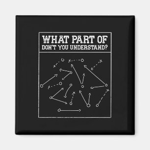 Welchen Teil von Don't You Understand Football Coa Magnet