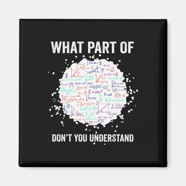 Welchen Teil von Don't You Understand Funny Math C Magnet (Vorne)