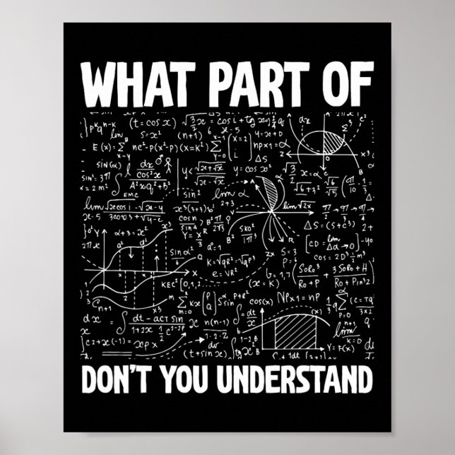 Welchen Teil von Don't You Understand Funny Math M Poster (Vorne)