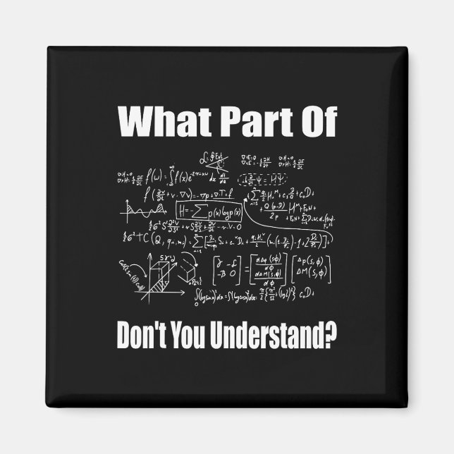 Welchen Teil von Don't You Understand Funny Math T Magnet (Vorne)