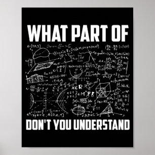 Welchen Teil von Verstehst du nicht Mathelehrer  Poster