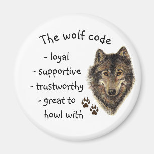 Welchen Wolf füttern Sie? Motivierend Zitat Magnet