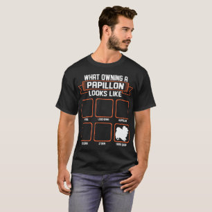 Welcher besitzende Papillon Hund wie lustiges T-Shirt