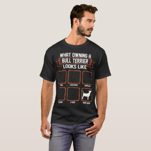 Welcher besitzende Stier-Terrier-Hund wie lustige T-Shirt