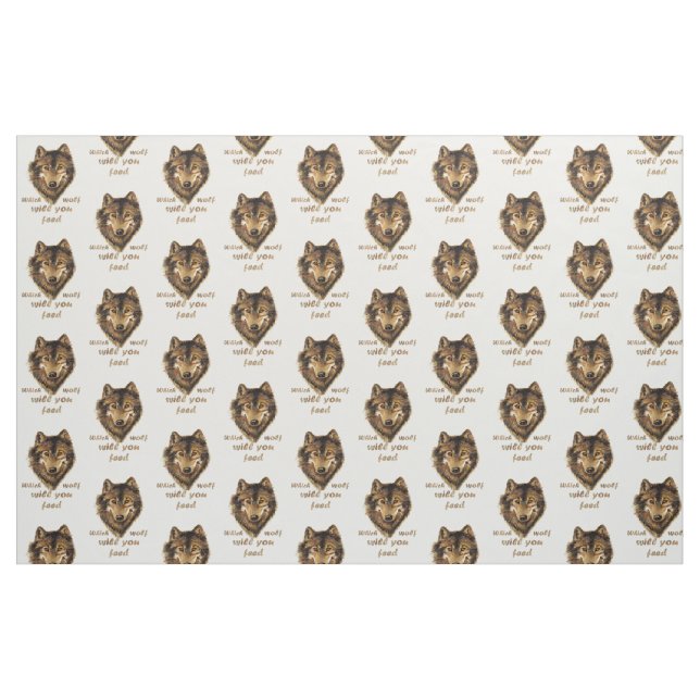 "Welcher Wolf füttre du?" Inspirationsszene Stoff (Fat Quarter (45,7 x 55,9 cm))