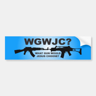 Welches Gewehr würde Jesus wählen? Autoaufkleber