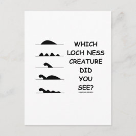 Welches Loch Ness Kreatur hast du gesehen? Postkarte