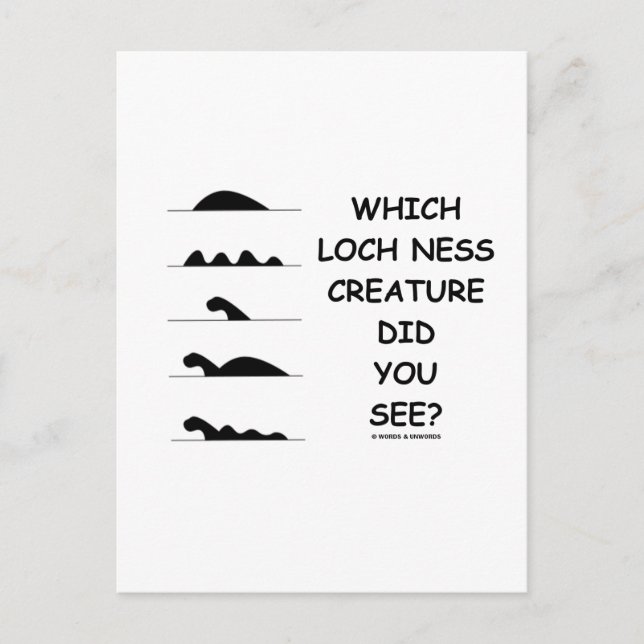 Welches Loch Ness Kreatur hast du gesehen? Postkarte (Vorderseite)