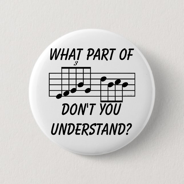 Welches Teil der musikalischen Anmerkung nicht Sie Button (Vorderseite)