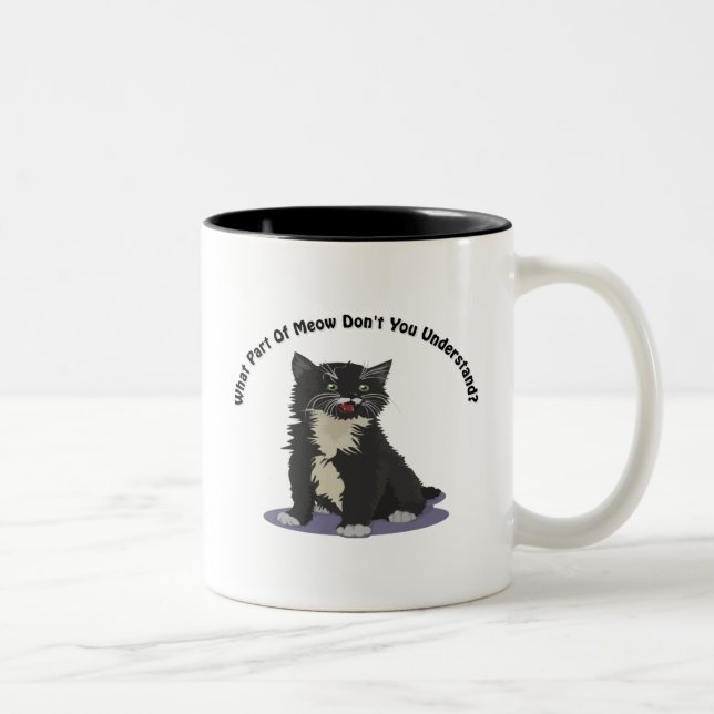 Welches Teil Meow Zweifarbige Tasse (Rechts)