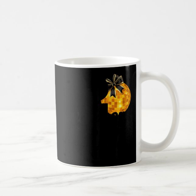 Welcome 2026 Happy New Year Disco Ball And Coquett Kaffeetasse (Rechts)