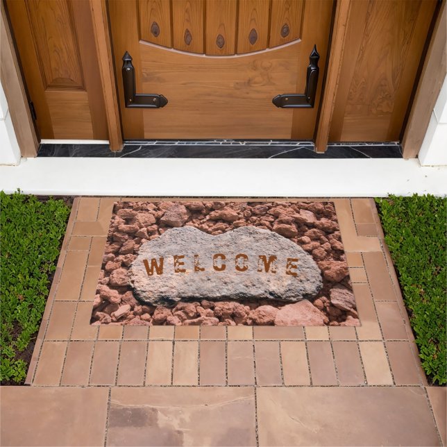 WELCOME Arizona Südwest Lava Rock Stepping Stone Fußmatte (Außenbereich)
