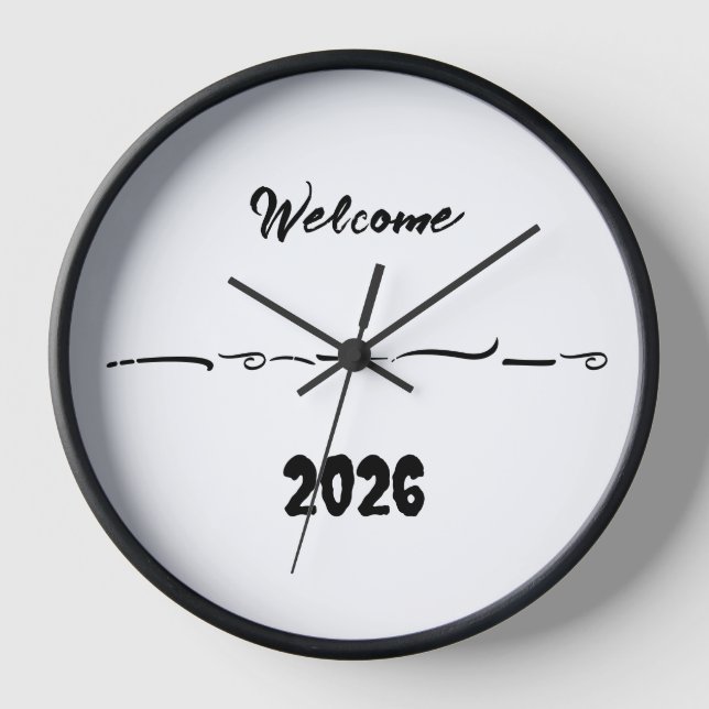 welcome art clock uhr (Vorderseite)
