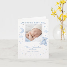 Welcome Baby Birth Announcement Photo Card Karte