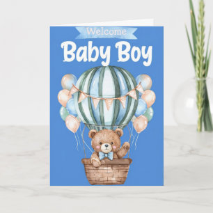 Welcome Baby Boy Card Karte