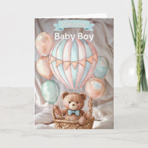 Welcome Baby Boy Card Karte