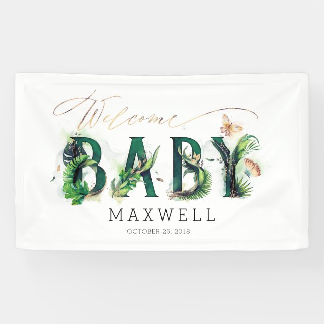 Welcome Baby Dusche Banner (Horizontal)