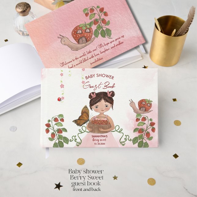 Welcome Baby Girl Guest Book - Pink Strawberry  Gästebuch (Welcome Baby Girl Guest Book - Pink Strawberry )