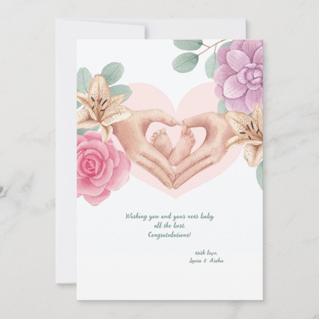 Welcome Baby Liebe Card Einladung (Vorderseite)