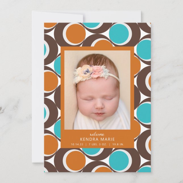 WELCOME BABY | Moderne Abstrakte Geburtsankündigun Ankündigung (Vorderseite)