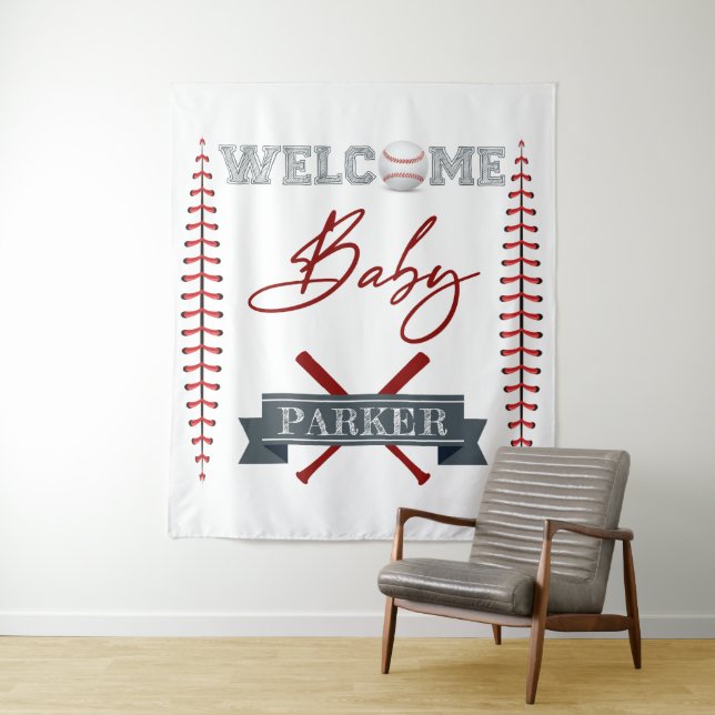 Welcome Baby Personalisiert Baby Dusche Wandteppich (Beispiel)