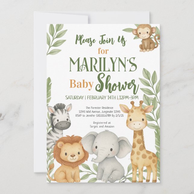 Welcome Baby Shower Baby Animes Einladung (Vorderseite)
