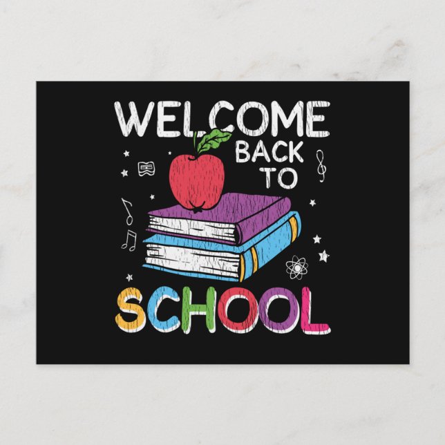 Welcome Back School First Grade Lehrer Kinder Crew Postkarte (Vorderseite)
