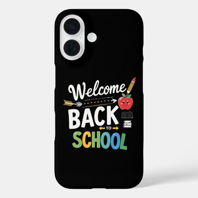 Welcome Back To School First Day of School Teacher iPhone 16 Hülle (Rückseite)