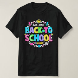 Welcome Back to School – Neon Retro Teacher Tee